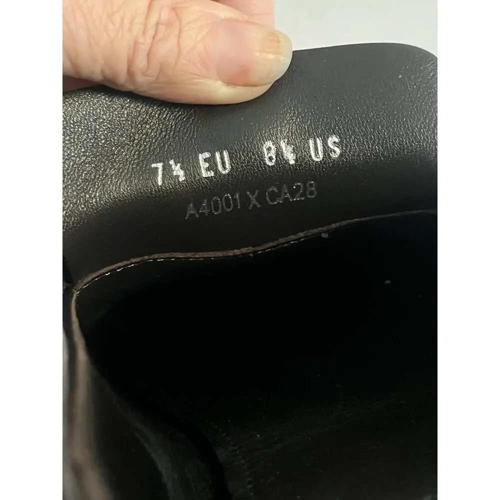 ERMENEGILDO ZEGNA L'Asola Penny Loafers •Men US 8.5•Black Lambskin Leather Italy